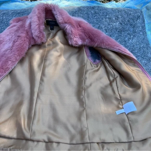 J.Crew Faux Fur Vest, Dusty Rose, NWOT - Picture 8 of 15